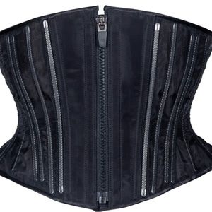 Timeless Trends Black Fine Mesh No Line Corset, Hourglass Silhouette, Short